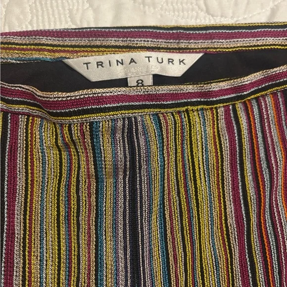 Trina Turk Multicolor Striped Wide-Leg Pants size 8 - Picture 3 of 9